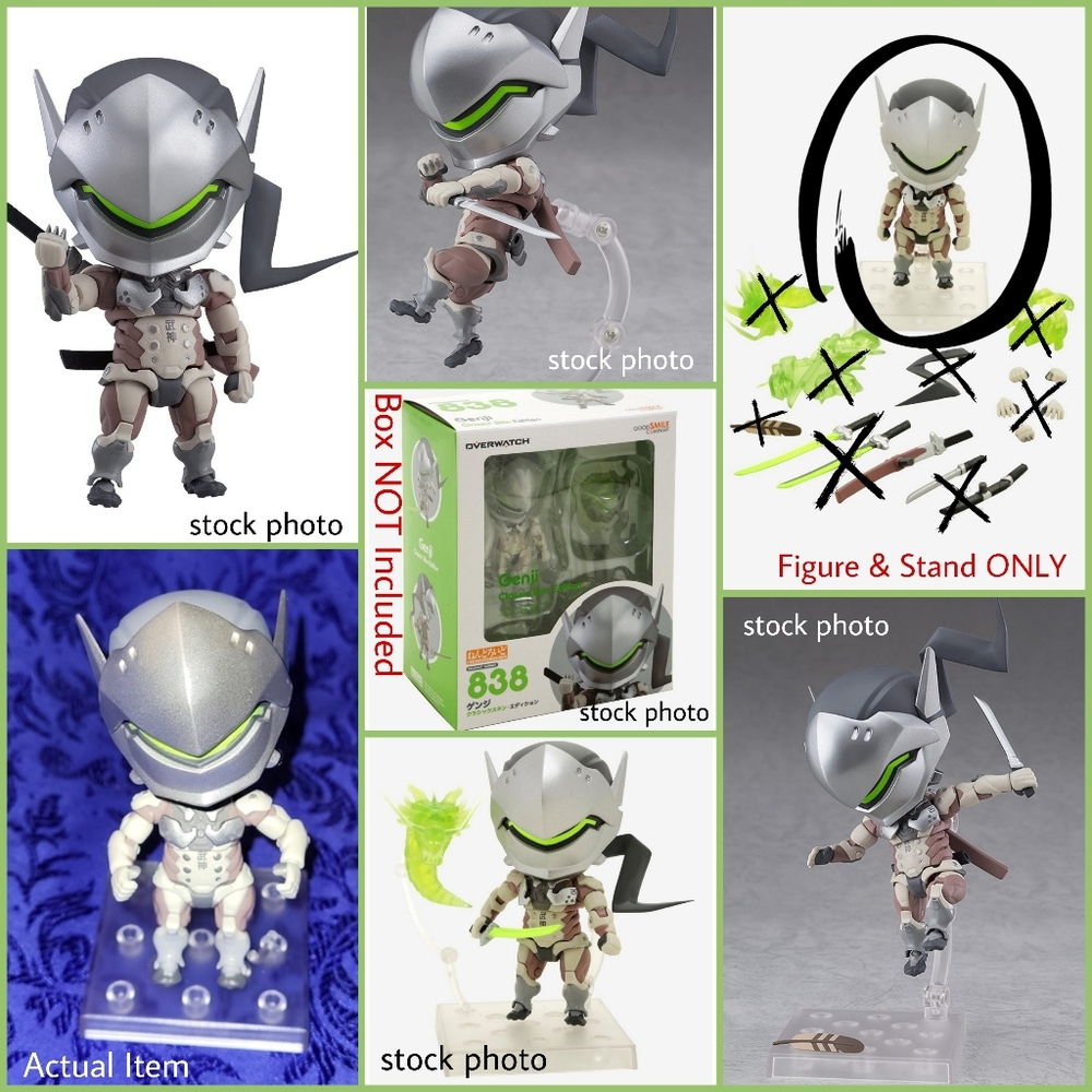 Box Lunch x Blizzard Overwatch Nendoroid #838 Genji Posable Vinyl Figure & Stand